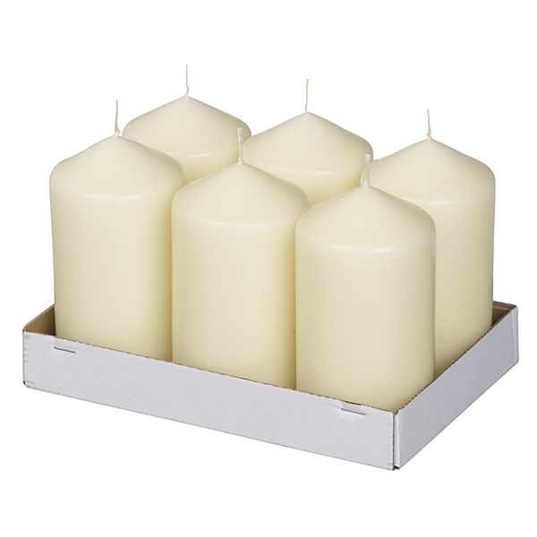 Horeca Stompkaars 128/68mm 40hr Ivoor 12 stuks