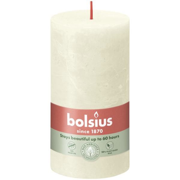 Bolsius Rustiek Kaars 130/68mm 60hr Zacht Paarl 4 stuks