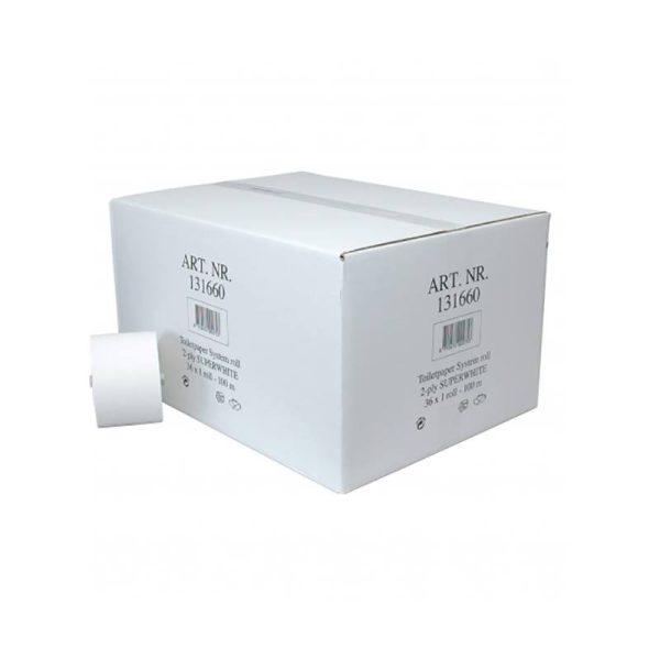 Toiletpapier Doprol Gerecycled Wit 2-laags 100 meter 36 stuks Satino Dop