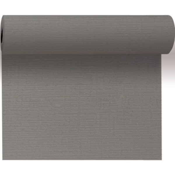 Duni Evolin Tete a Tete 0,41x24m Graniet Grijs 4 stuks