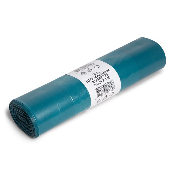 Powersterko Afvalzak 65/25 x 140cm Blauw T70 100 stuks