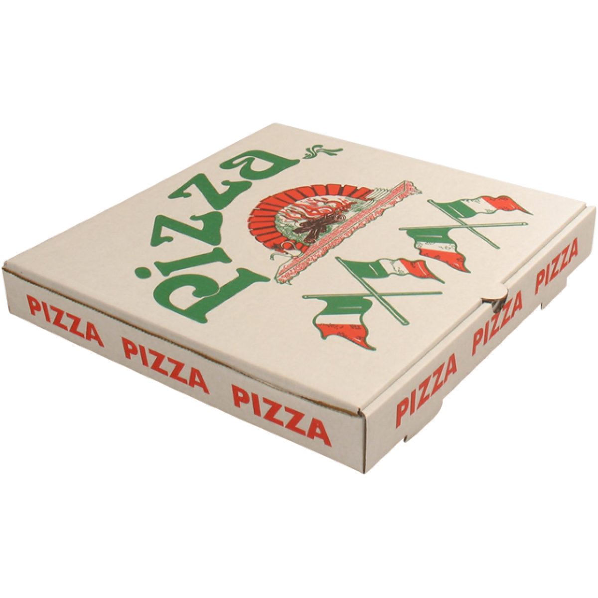 Pizzadoos Wit 'Pizza' 30x30x3cm Golfkarton 150 stuks