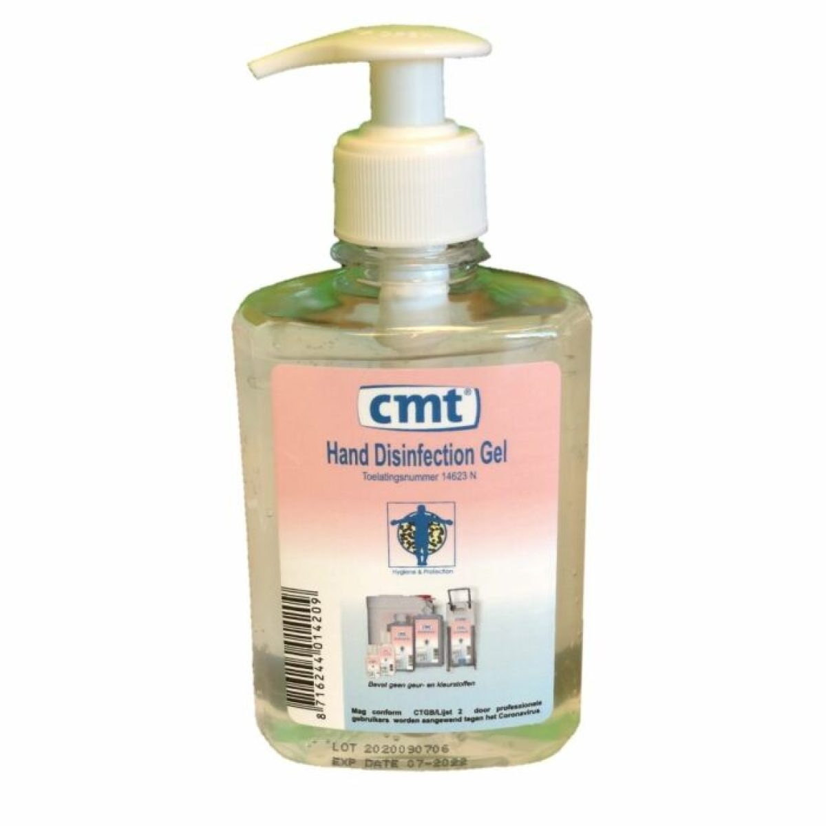 CMT Hand Desinfectie Alcohol Gel Pompflacon 250ml