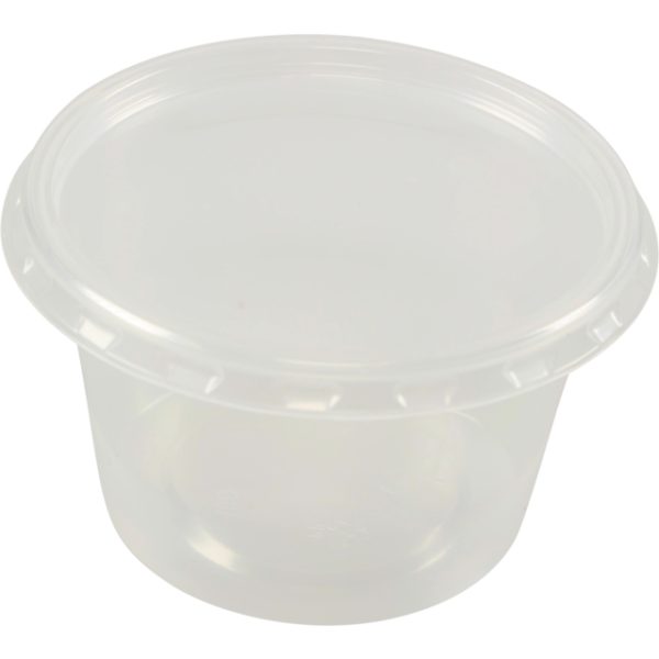 Bak PP Rond 100ml + Deksel Ø72mm 500 stuks