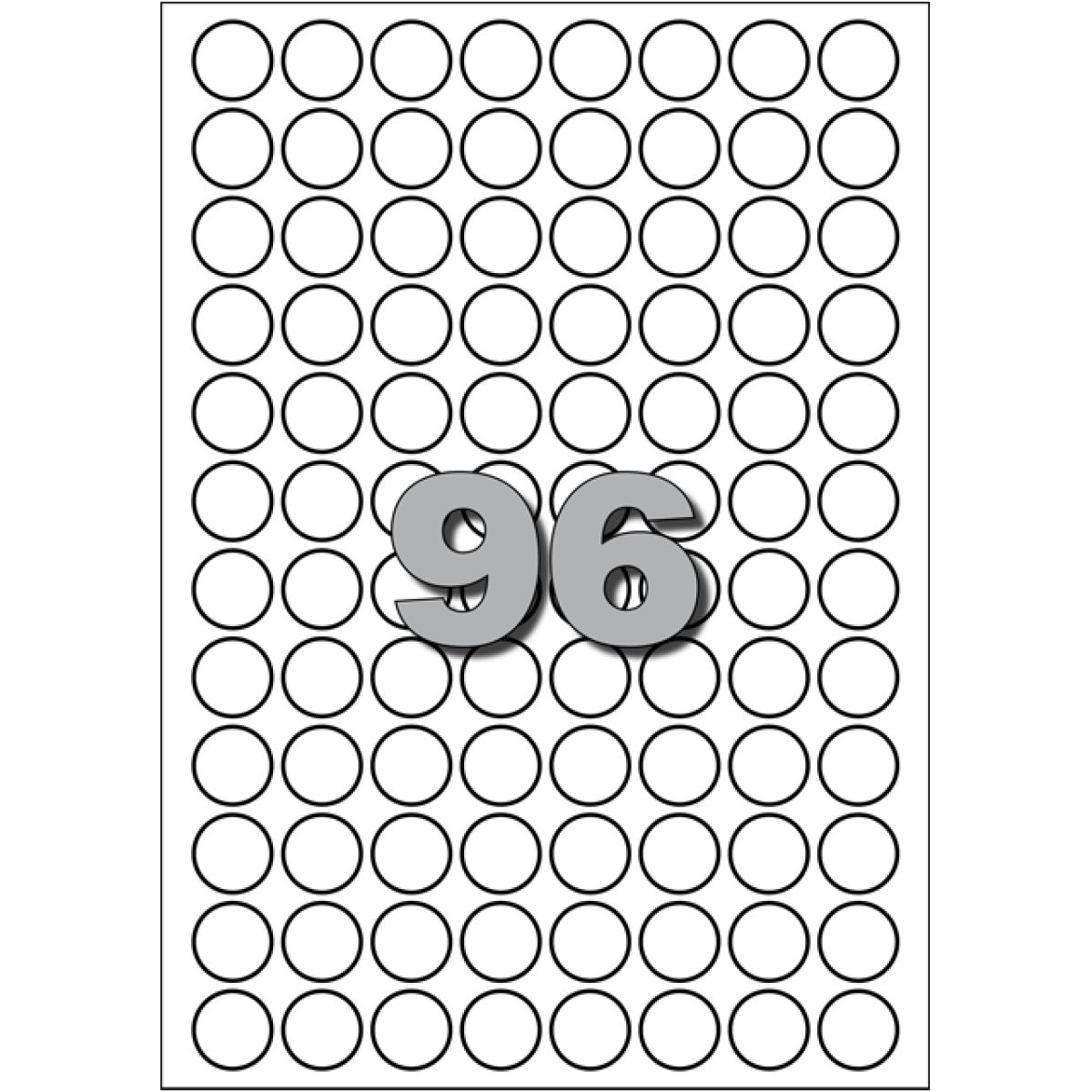 Stickers Etiketten Rond Wit 15mm 960 stuks