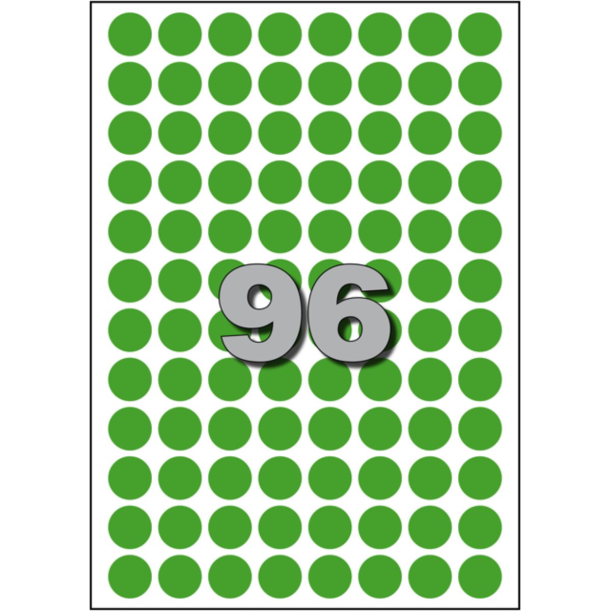 Stickers Etiketten Rond Groen 15mm 960 stuks