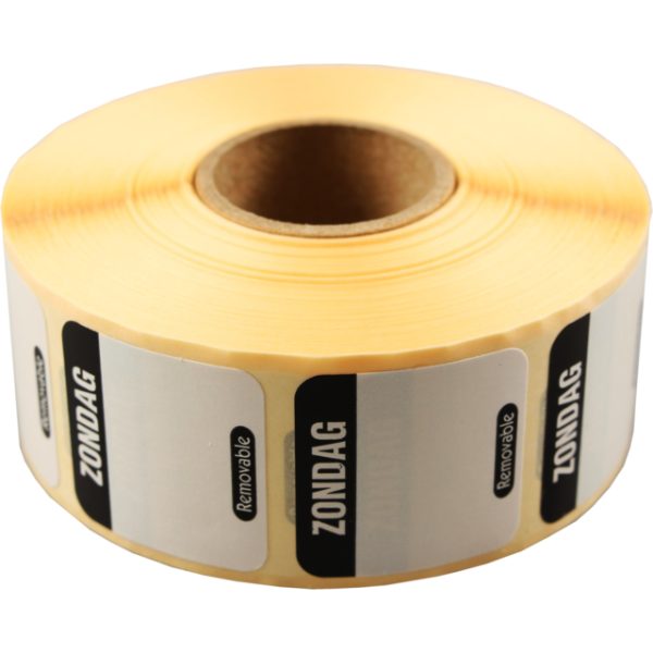 Foodsecure Zondag Daglabel Verwijderbaar 25x25cm 1000stuks