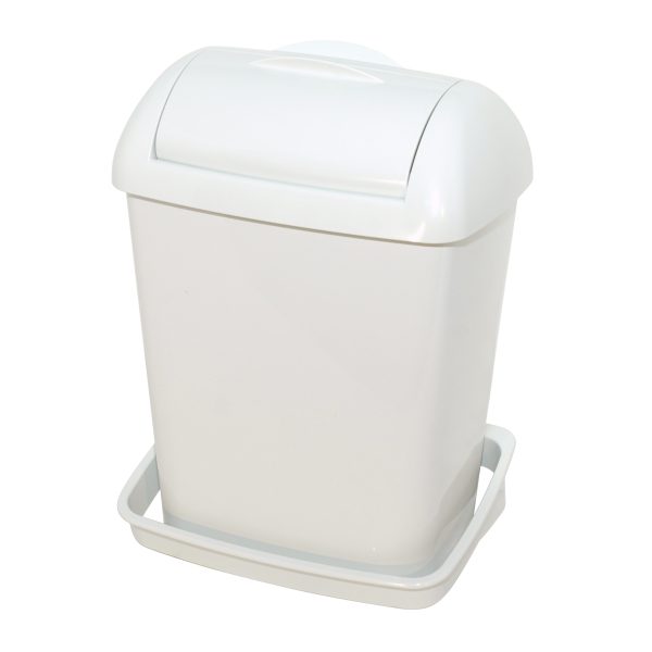 Quartz White Dames Hygienebak 8 liter met Muurbevestigingsset