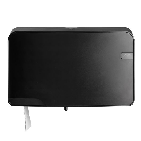 Quartz Black Mini Jumbo Toiletrol Duo Dispenser