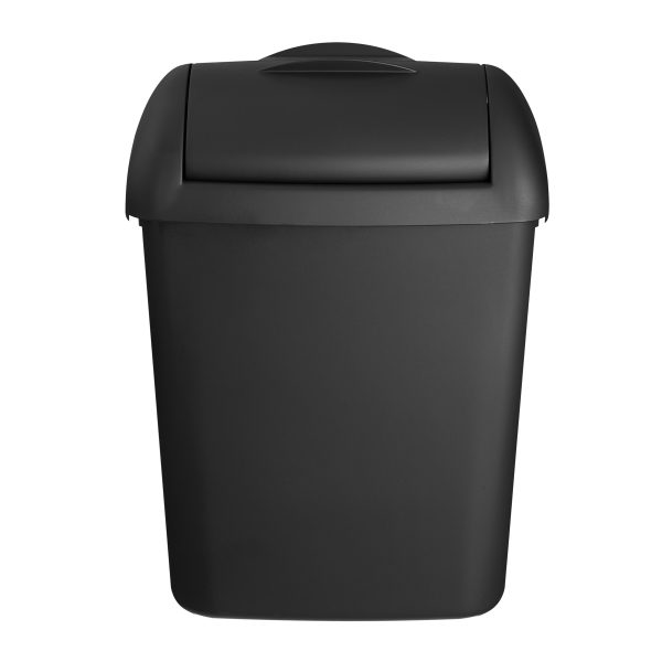 Quartz Black Dames Hygienebak 8 liter met Muurbevestigingset
