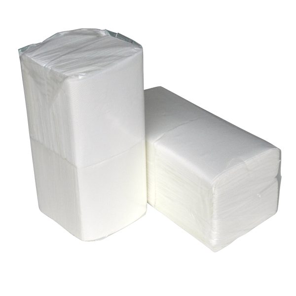 Servetten Tissue 33cm 1-Laags Wit 1/4 vouw 4000 stuks