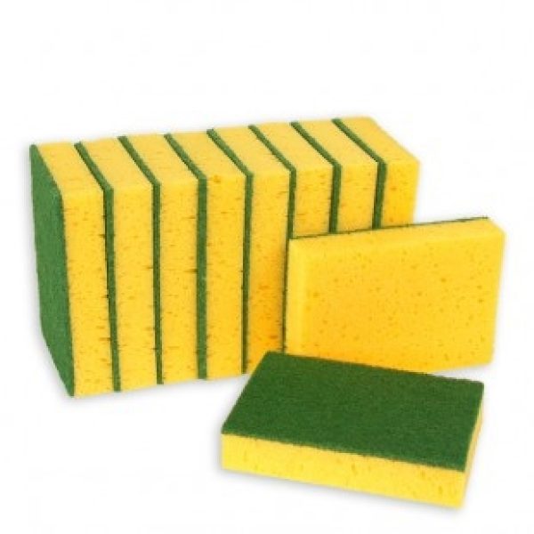 Schuurspons Groot 14x10x3cm 10 stuks