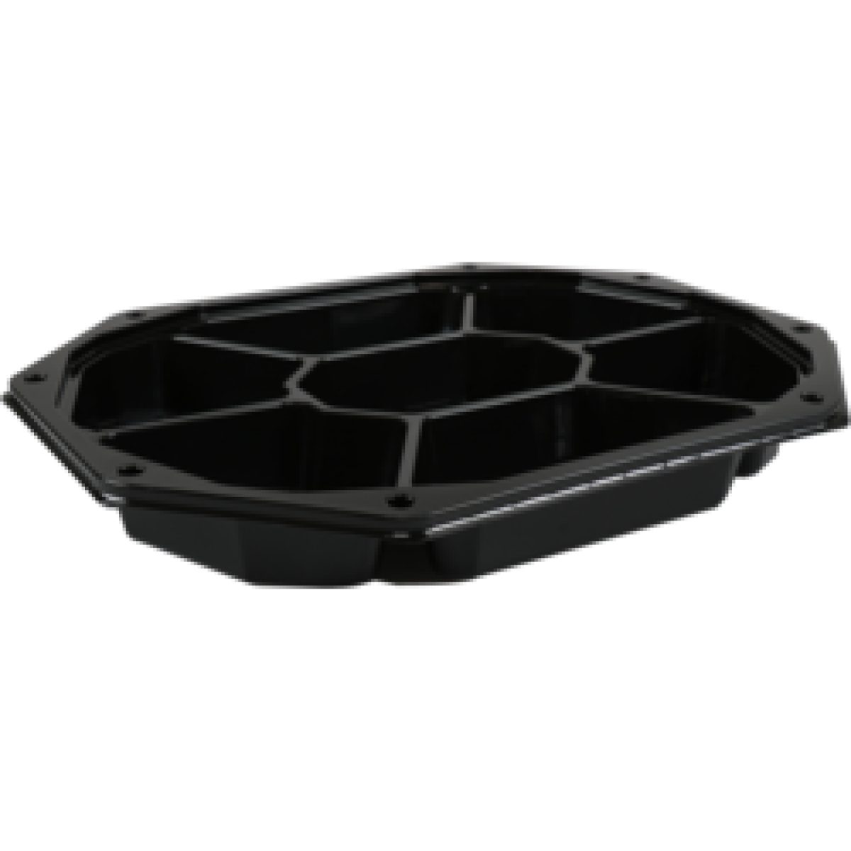 Catering Schaal rPET 7-vaks Zwart 335x250x45mm 100 stuks
