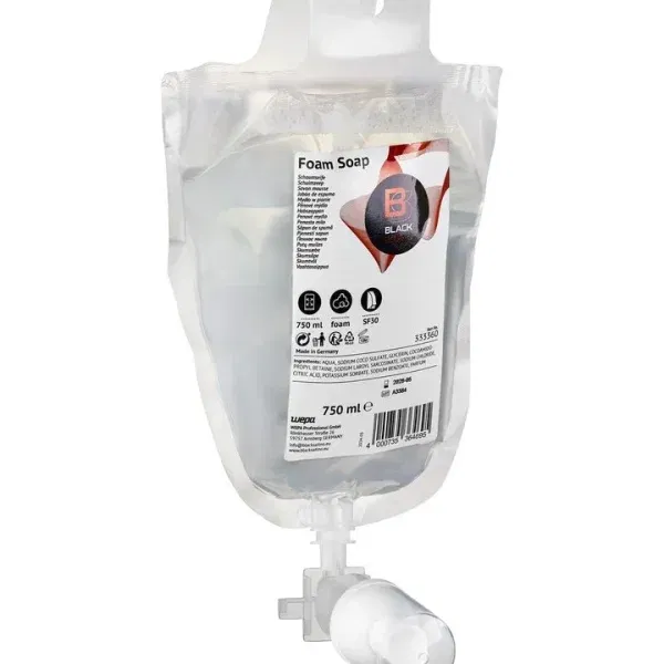 Black satino schuimhandzeep 333360