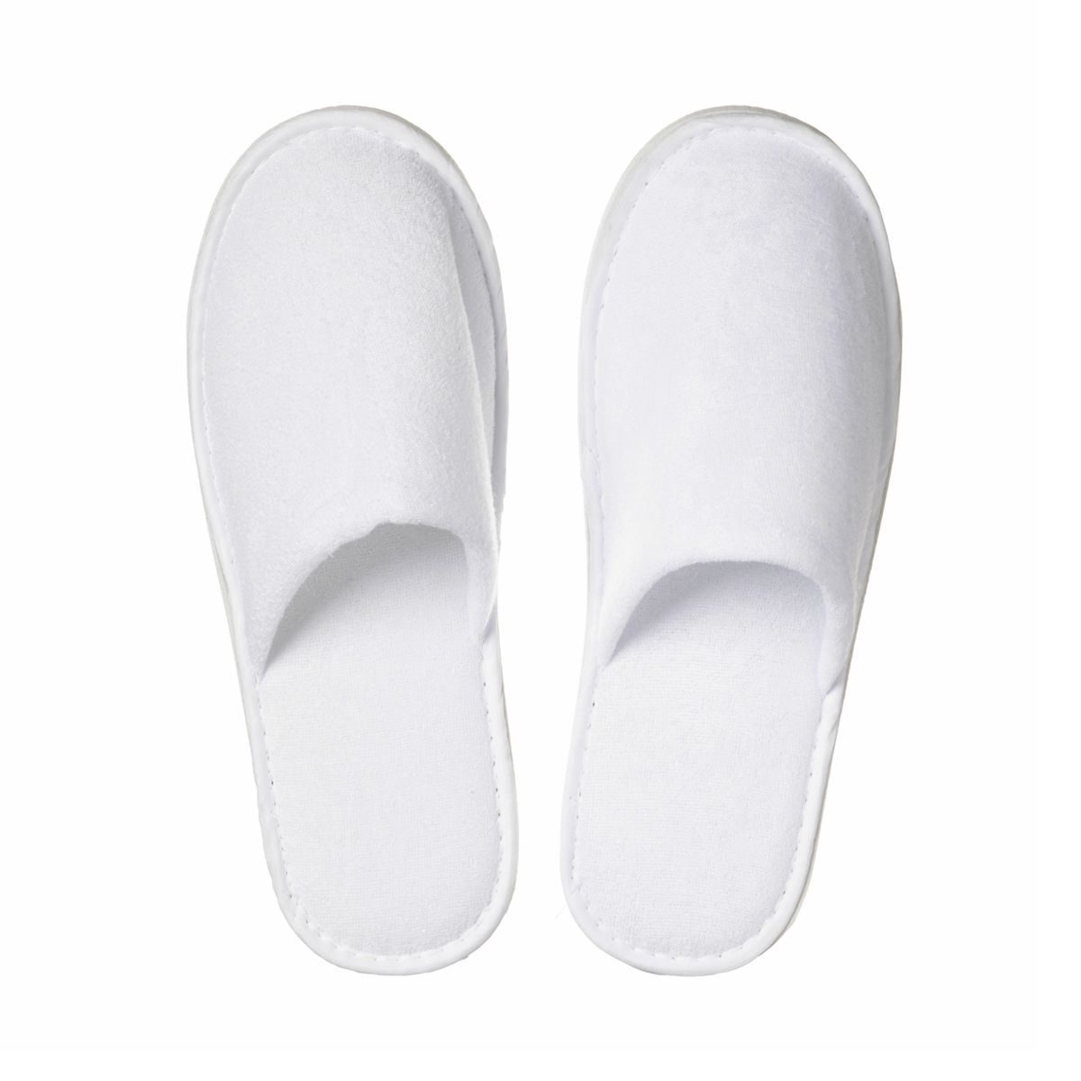 White closed toe slipper
