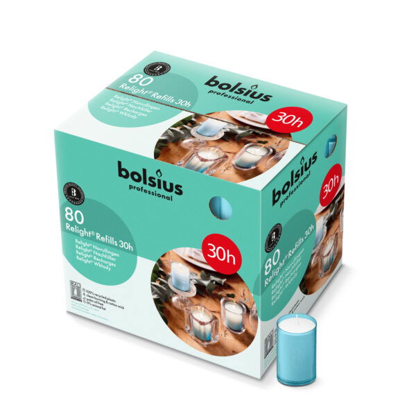 relight aqua bolsius kaars