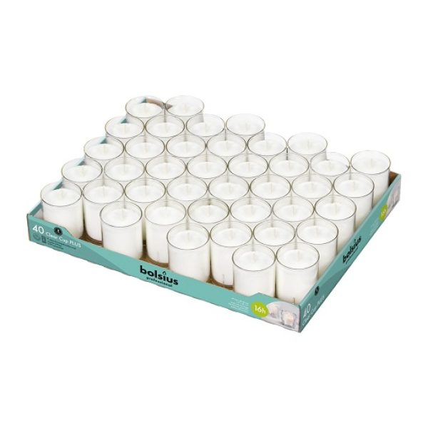 bolsius clear cups 16uur