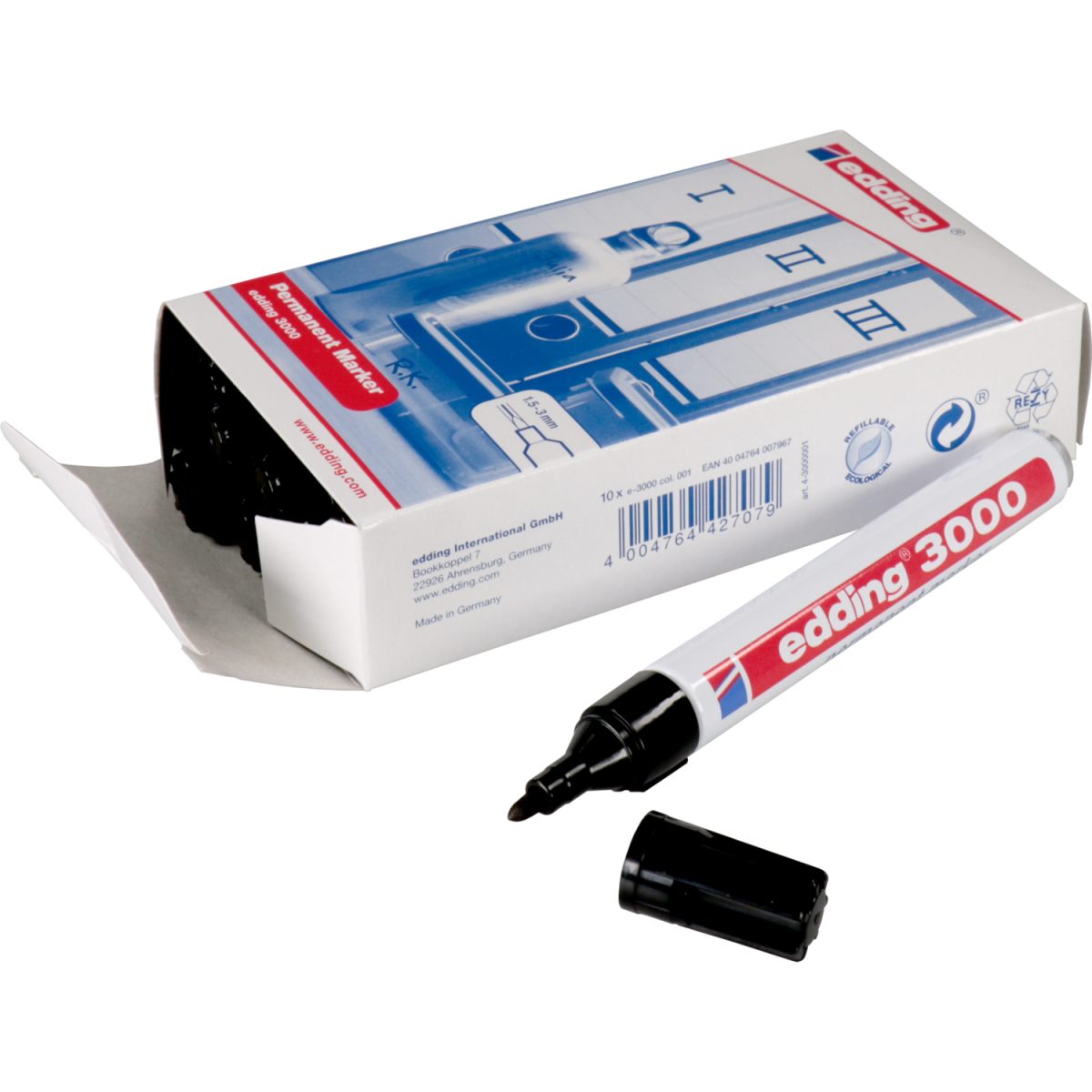 Edding Permanent Marker 10 stuks - Afbeelding 2