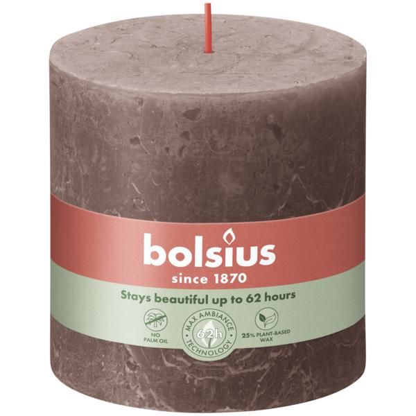 Bolsius rustiek taupe kaars