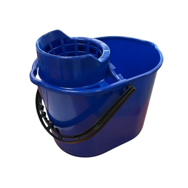 Spaanse Mopemmer met uitwringkorf 12 liter blauw