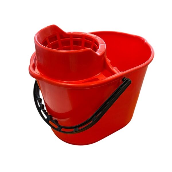 Spaanse Mopemmer Met Uitwringkorf 12 liter Rood
