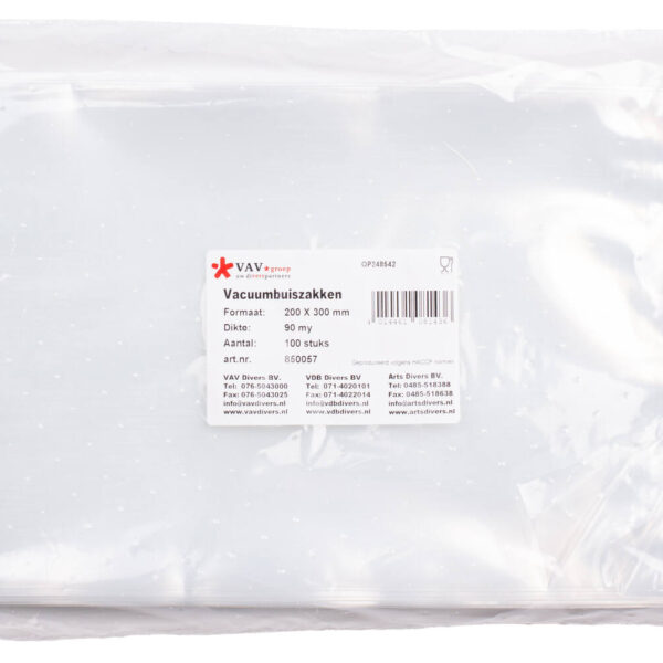 Vacuumzak Buis 20x30cm 90my 100 stuks