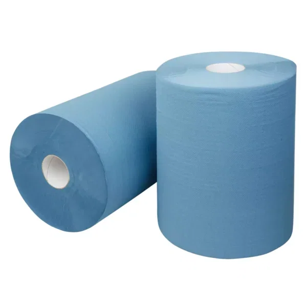 Industriepapier Recycled Blauw 2-laags 400 meter 2 rollen