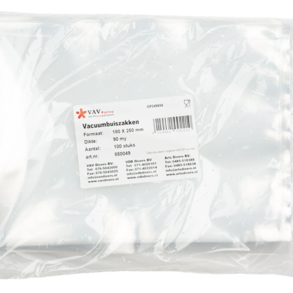 Vacuumzak Buis 18x25cm 90my 100 stuks