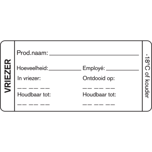 Label Vriezer 35x75mm Wit Sticker 500 stuks
